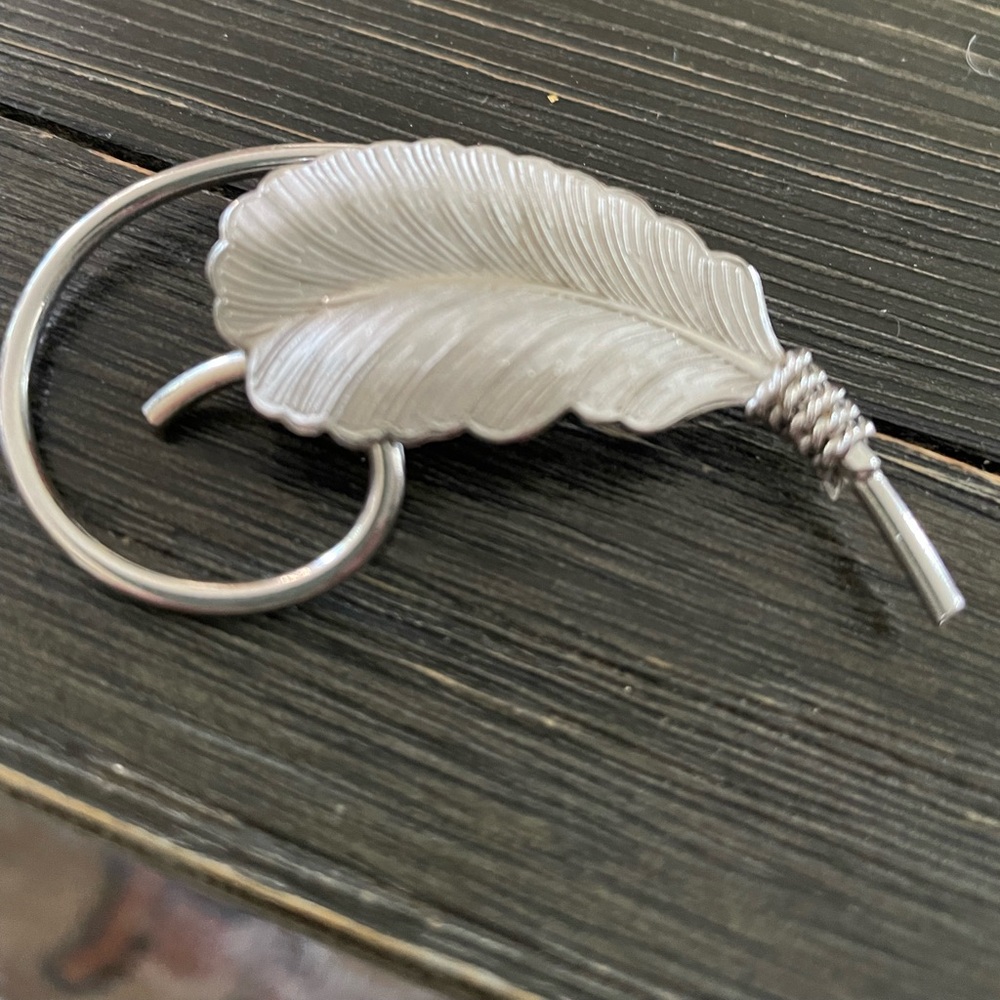 Sterling Silver Feather Brooch